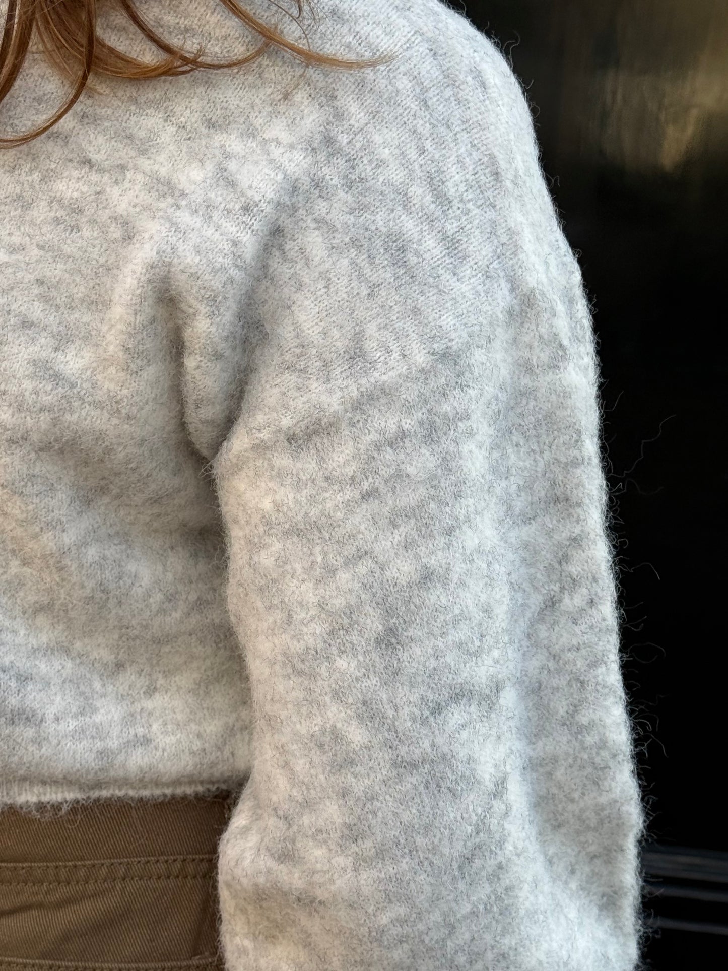 Khai Knit Off Shoulder | Grey