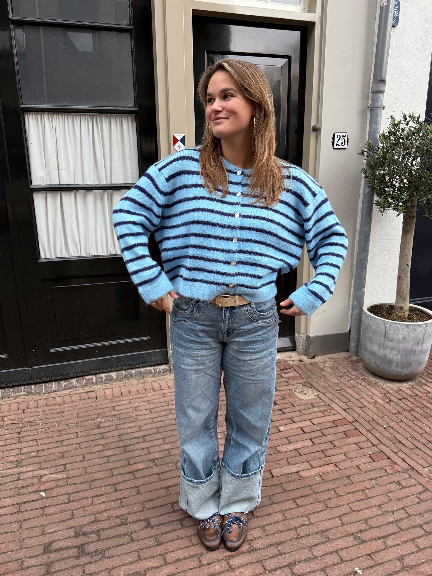 Ezra Knit Vest | Blauw