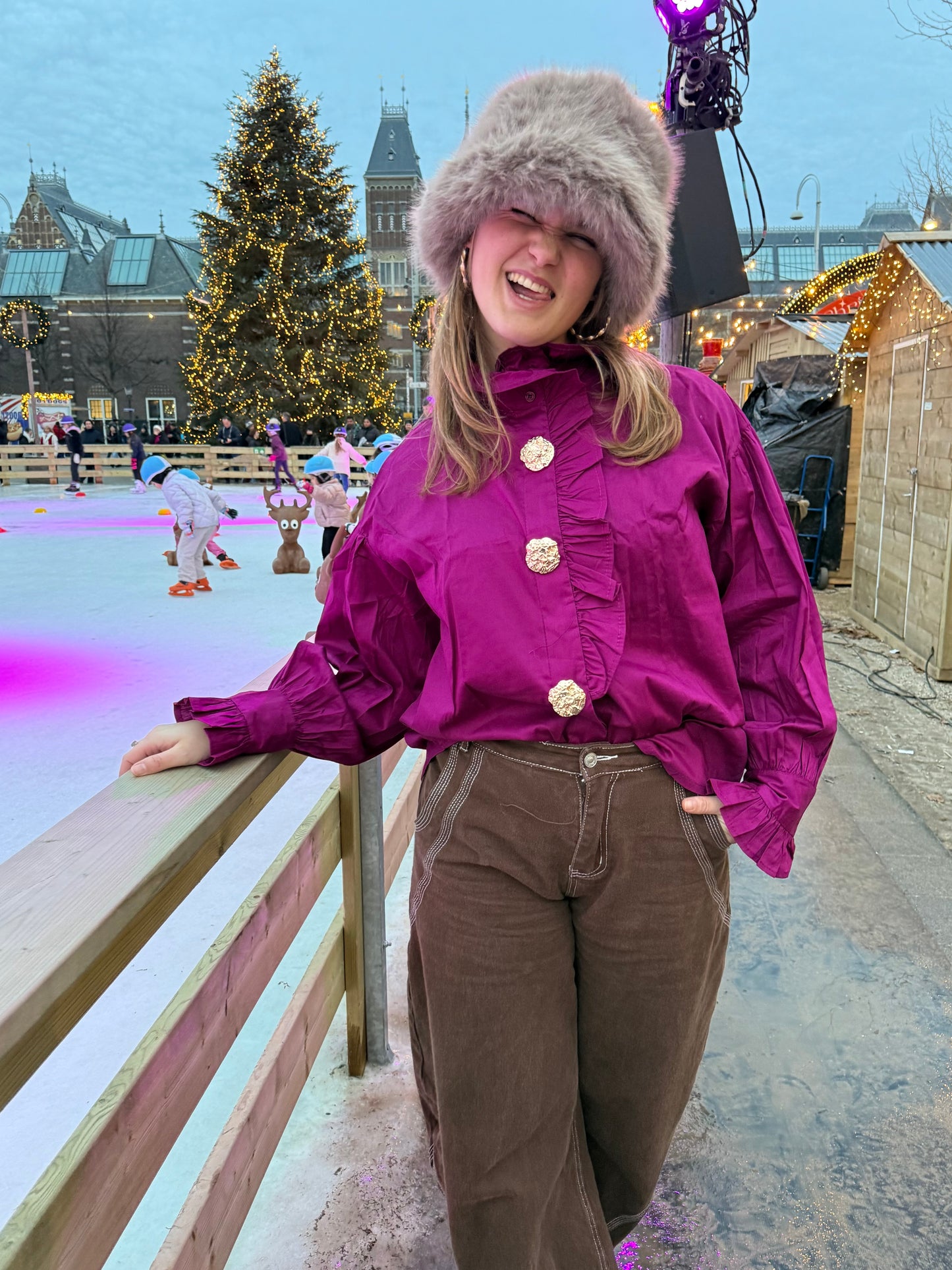 Gizelle Blouse | Fuchsia