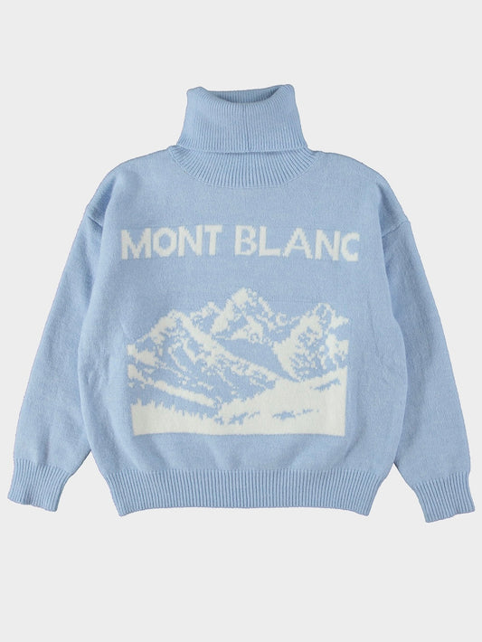 Mont Blanc Cardigan | Light Blue