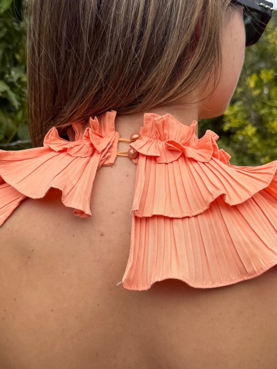 Cato Ruffle Top | Oranje - Maison FAV