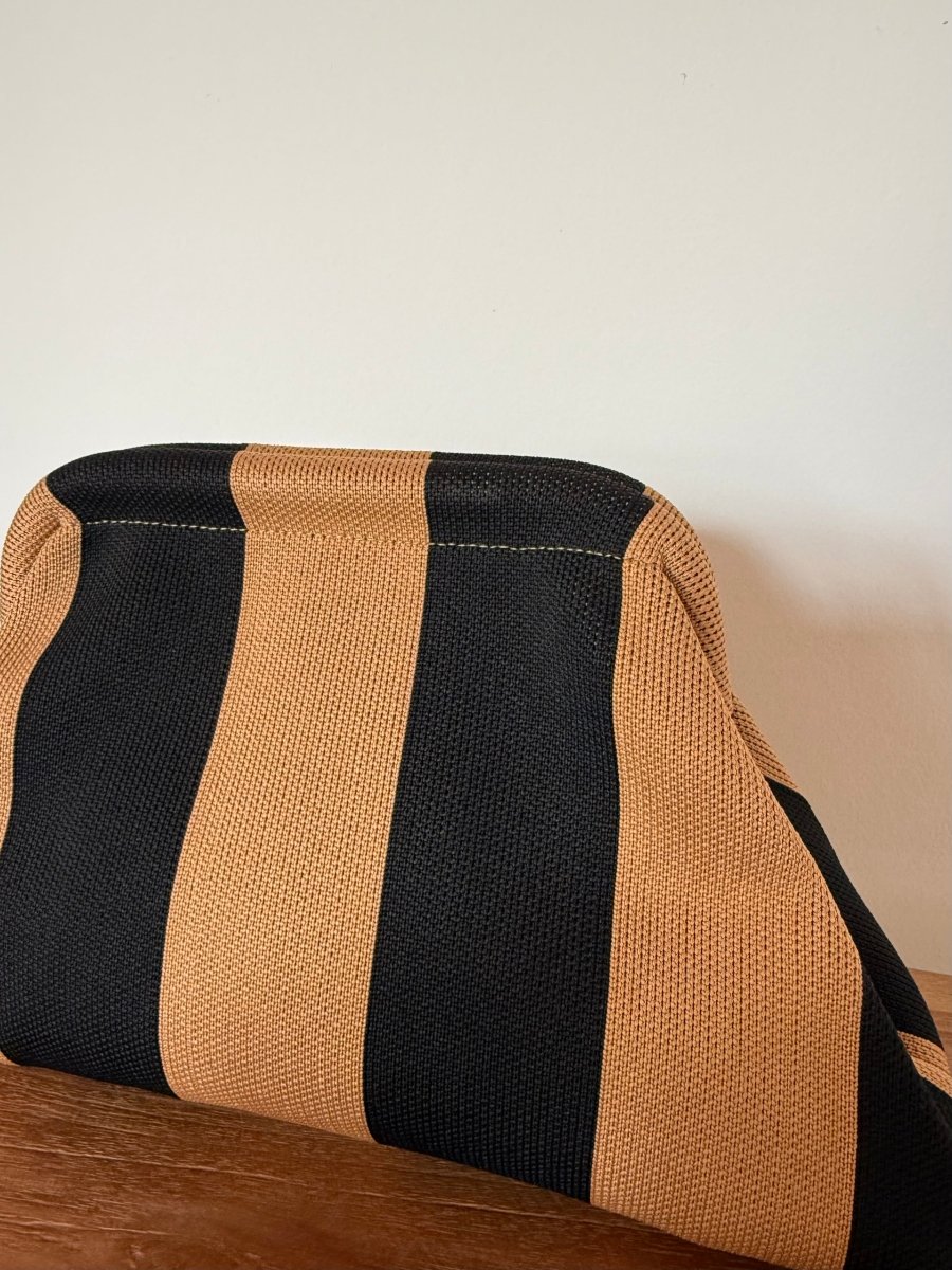 Clutch Stripe Brown/Black - Maison FAV