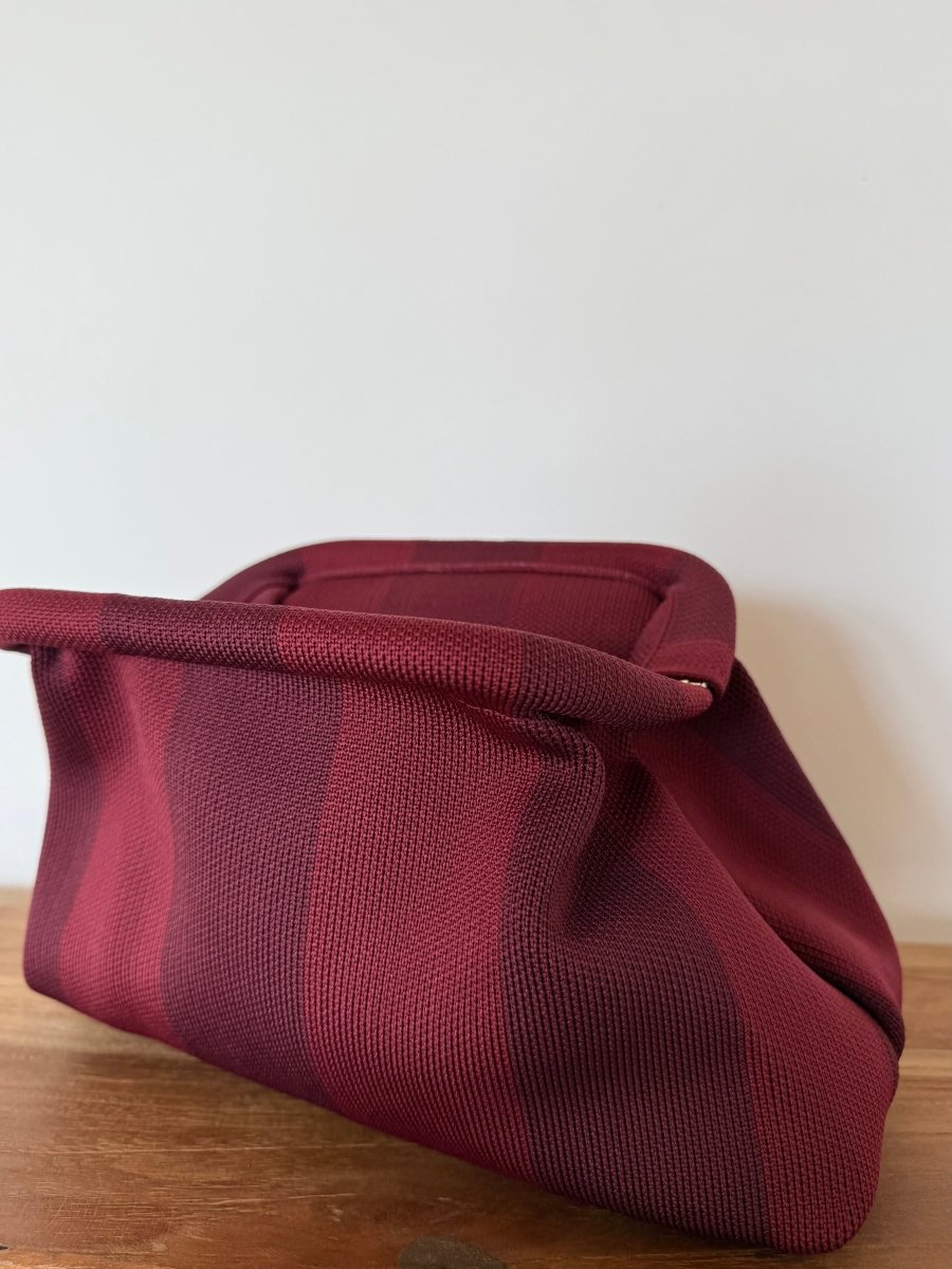Clutch Stripe Burgundy - Maison FAV