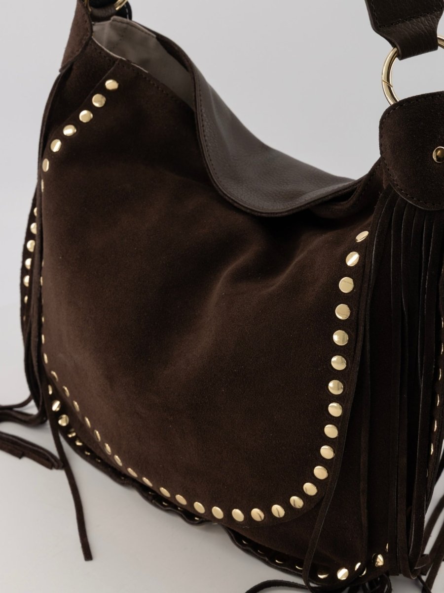 Coacha Suede Leren Tas | Choco Bruin - Maison FAV