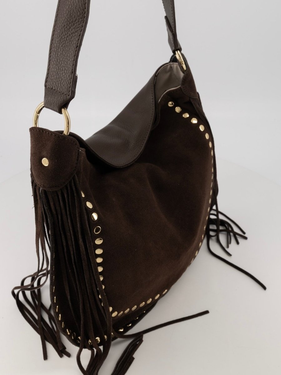 Coacha Suede Leren Tas | Choco Bruin - Maison FAV
