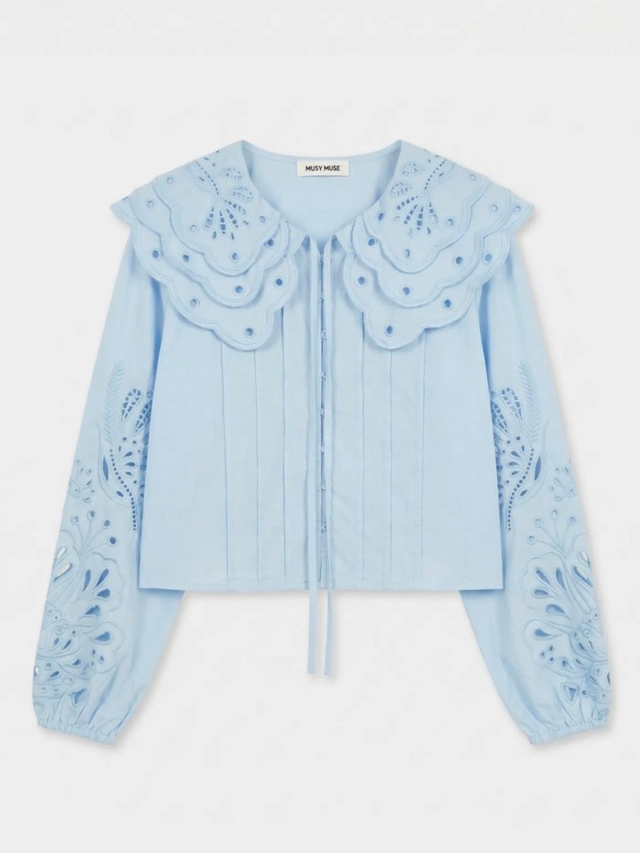 Emma Blouse | Blauw - Maison FAV