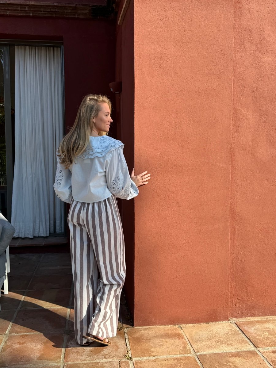Emma Blouse | Blauw - Maison FAV