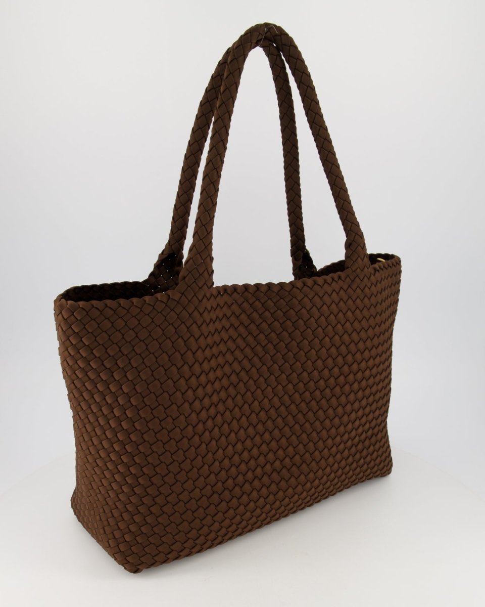 Georgie Geweven Tas | Bruin - Maison FAV