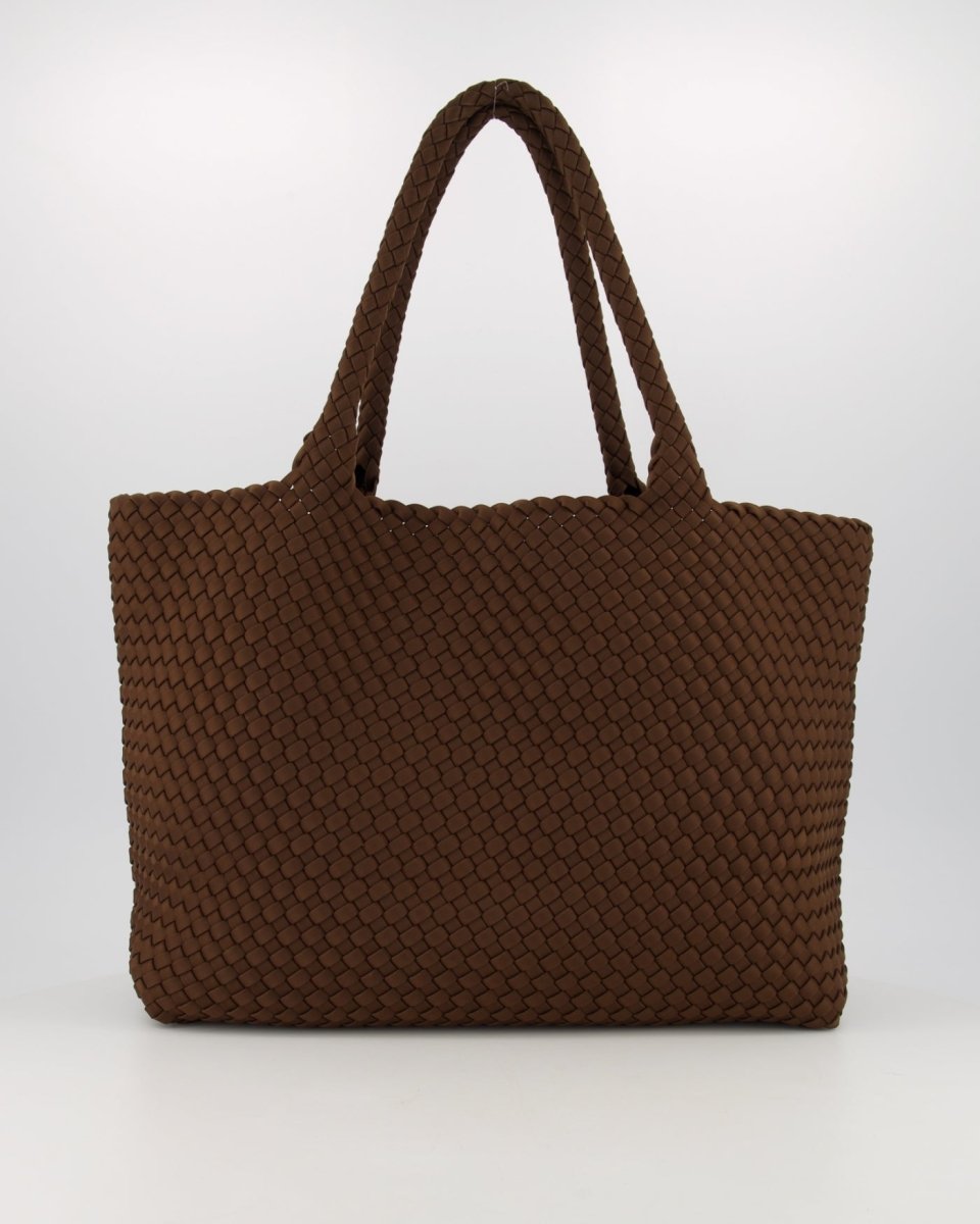 Georgie Geweven Tas | Bruin - Maison FAV