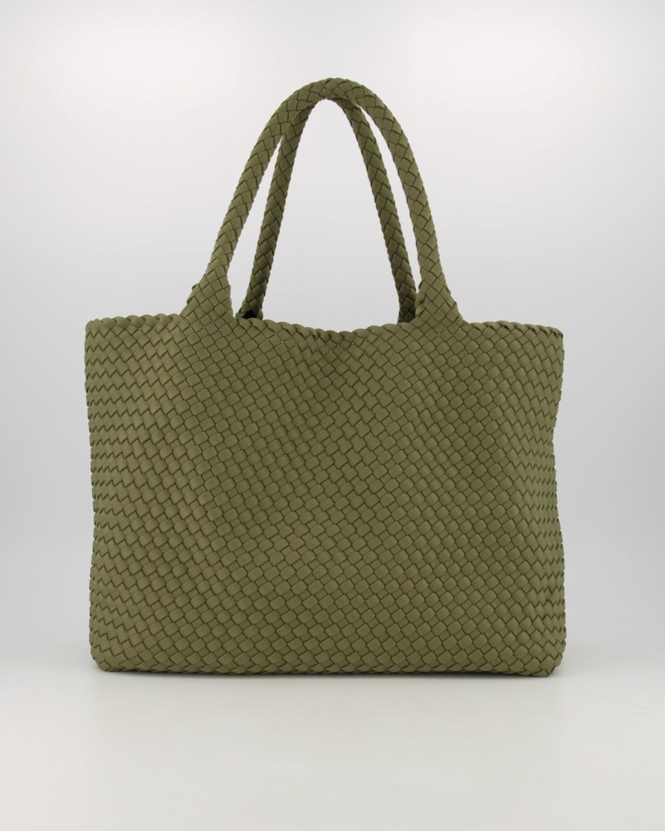Georgie Geweven Tas | Olive - Maison FAV