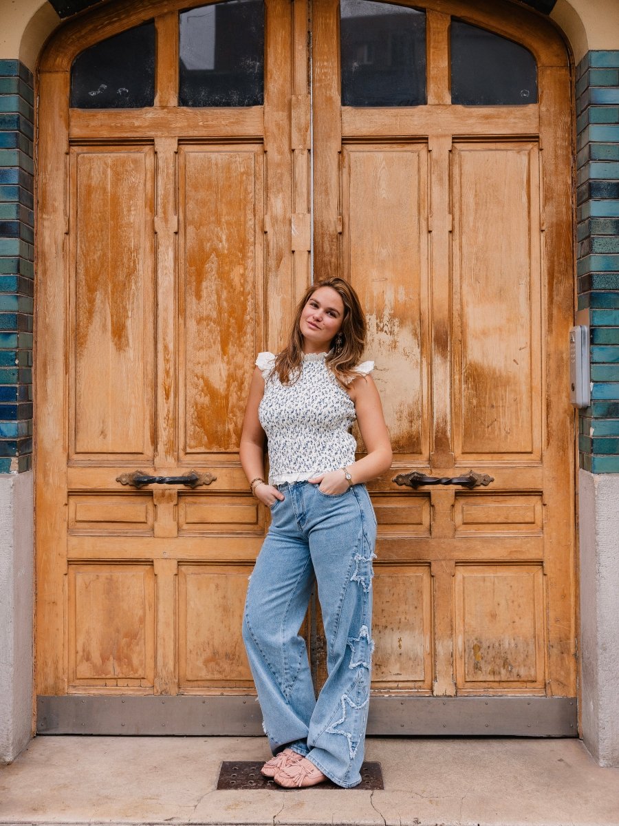 Marie Floral Top - Maison FAV