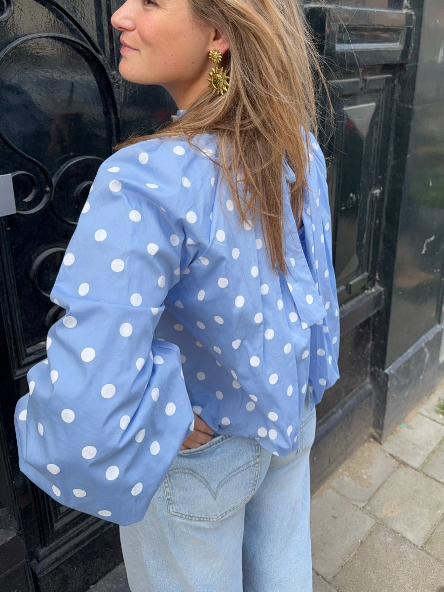 Mimi Dot Top | Blauw - Maison FAV