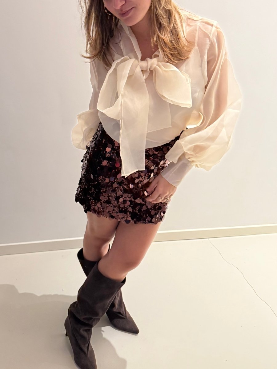 Miu Bow Top | Cream - Maison FAV