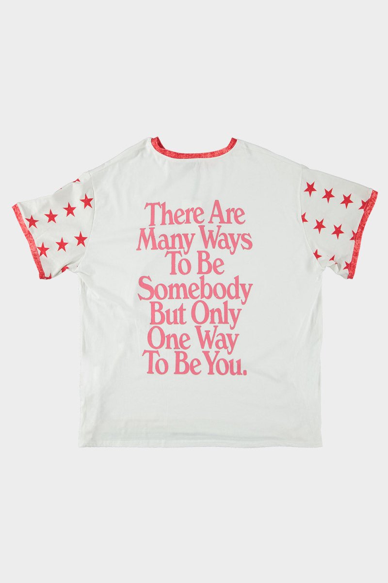 Senn T-shirt Stars (Raspberry Red) - Maison FAV