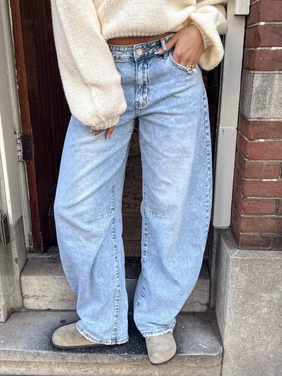 Shelly Barrel Balloon Jeans - Maison FAV