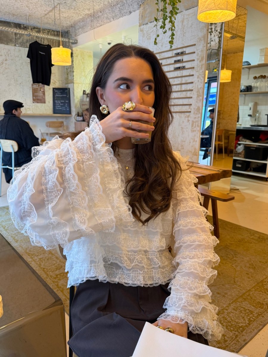 Sophie Ruffle Longsleeve Top - Maison FAV