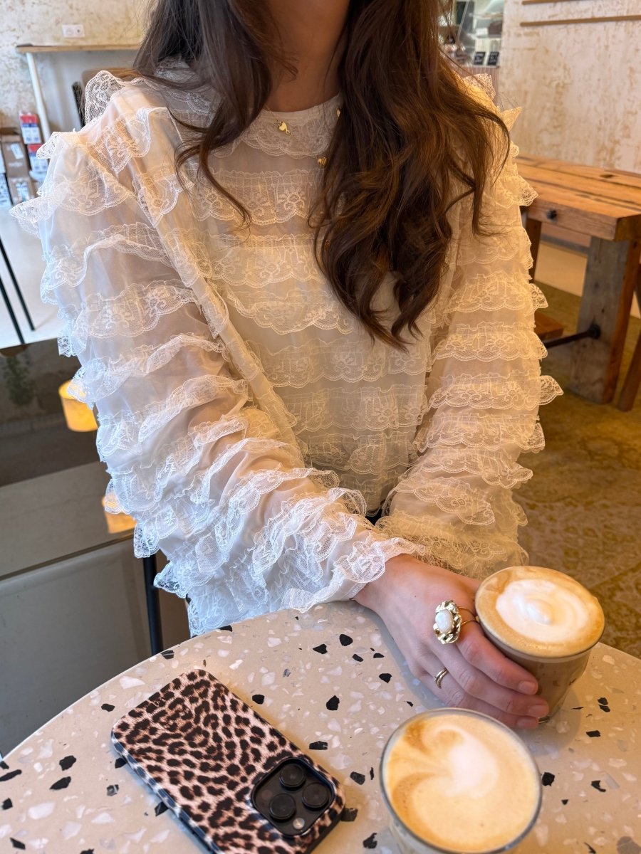 Sophie Ruffle Longsleeve Top - Maison FAV