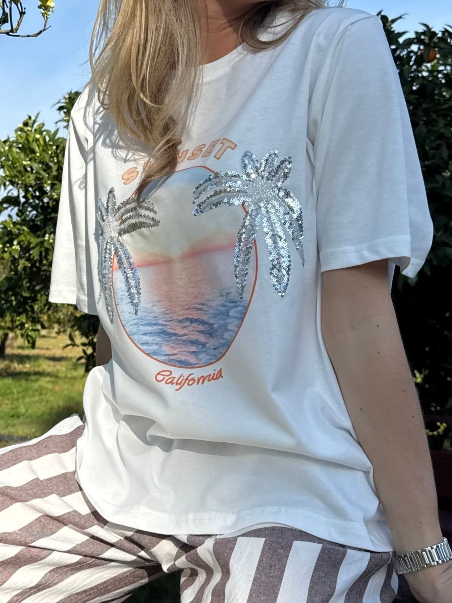 T-Shirt Sunset Glitter - Maison FAV