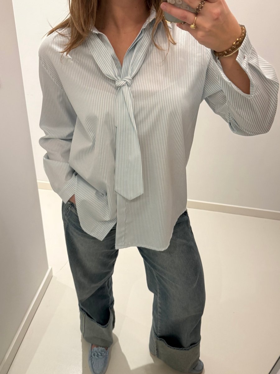 Tie Blouse | Mint - Maison FAV
