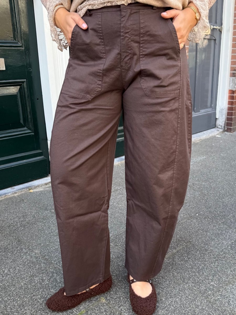 Yasmin Balloon Pants | Chocolate Brown - Maison FAV
