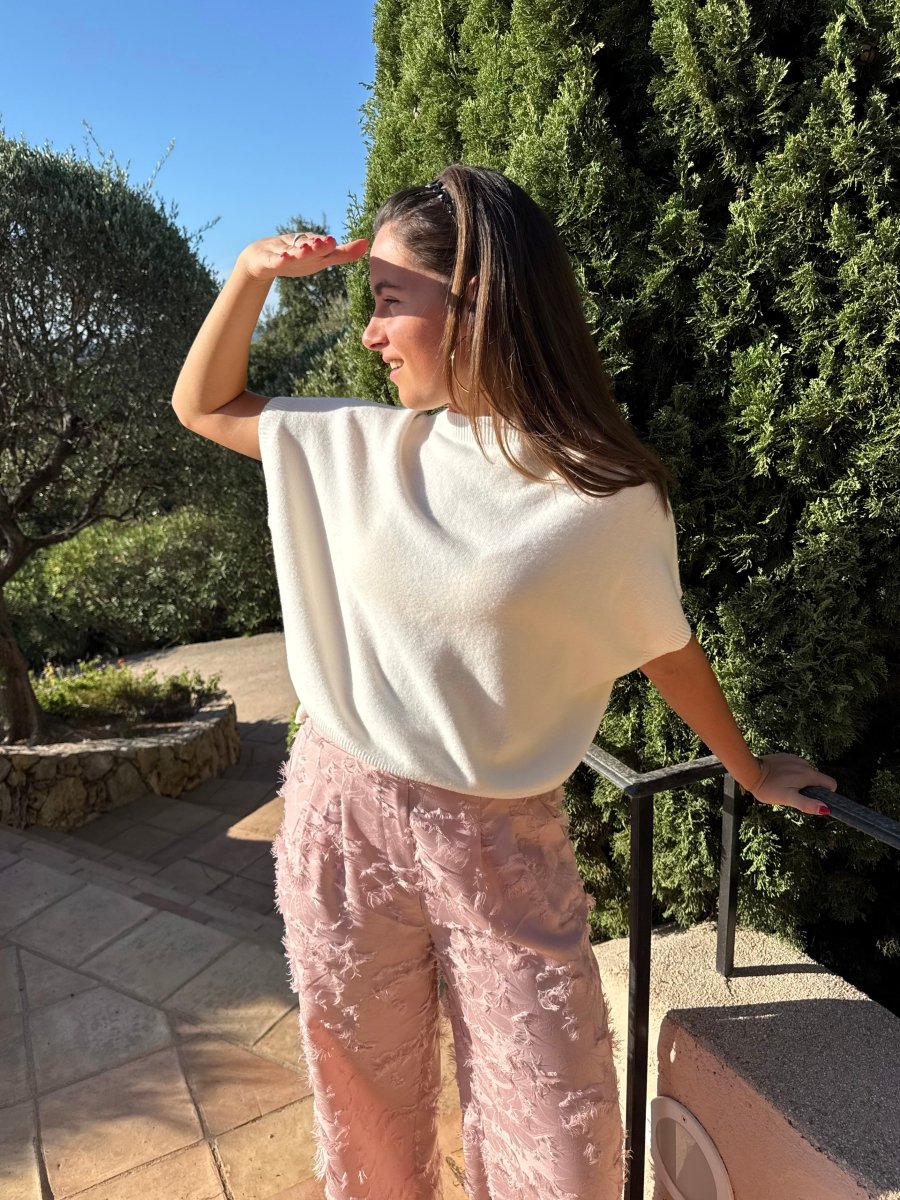 Zora Basis Top | Wit - Maison FAV