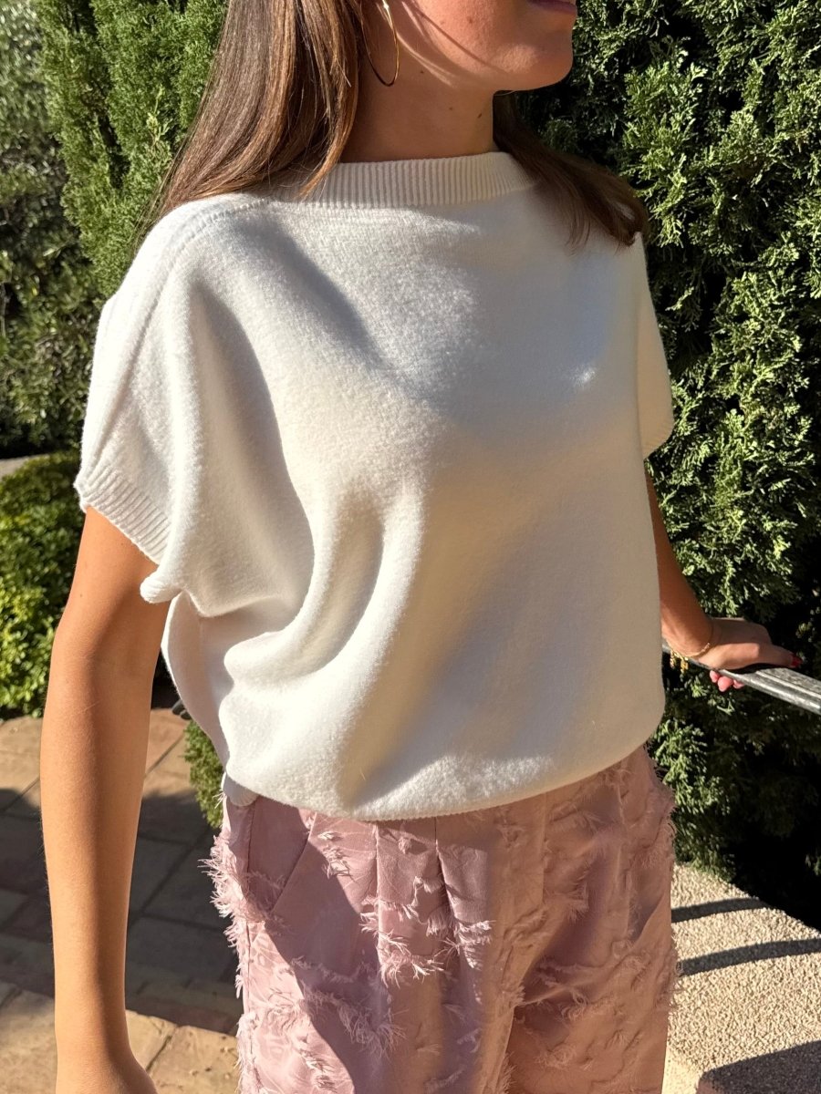 Zora Basis Top | Wit - Maison FAV