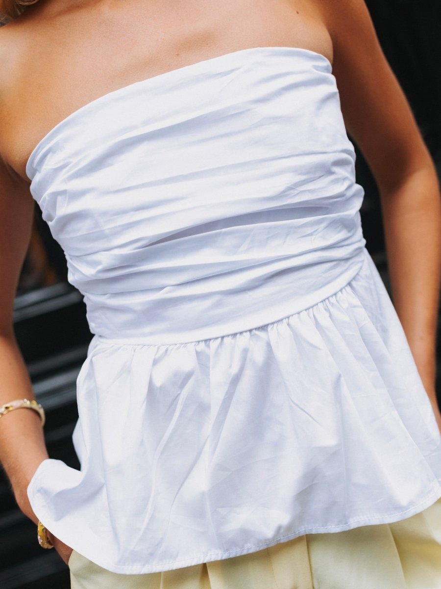 Zuzu Top (White) - Maison FAV